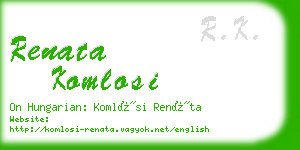 renata komlosi business card